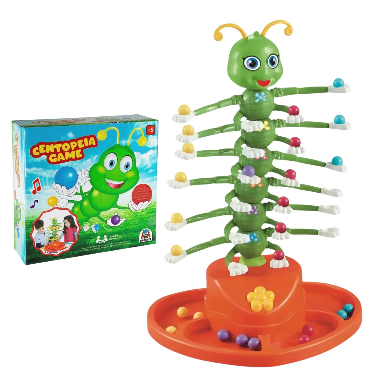 Jogo Centopeia Game Brinquedo de Coordenação Motora Braskit