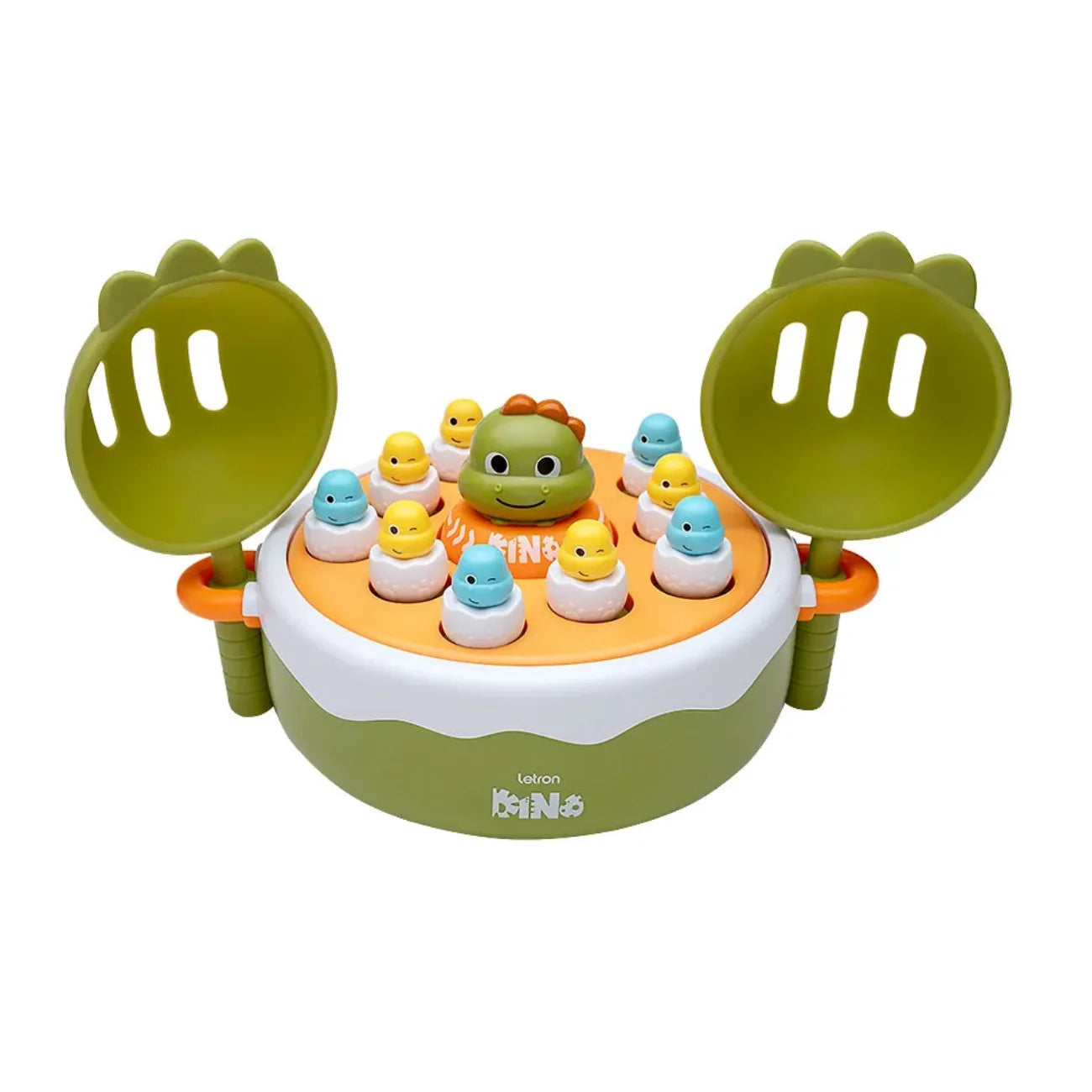 Jogo Dino 3 em 1: Pula e Pega, Boliche e Jogo da Velha Letron