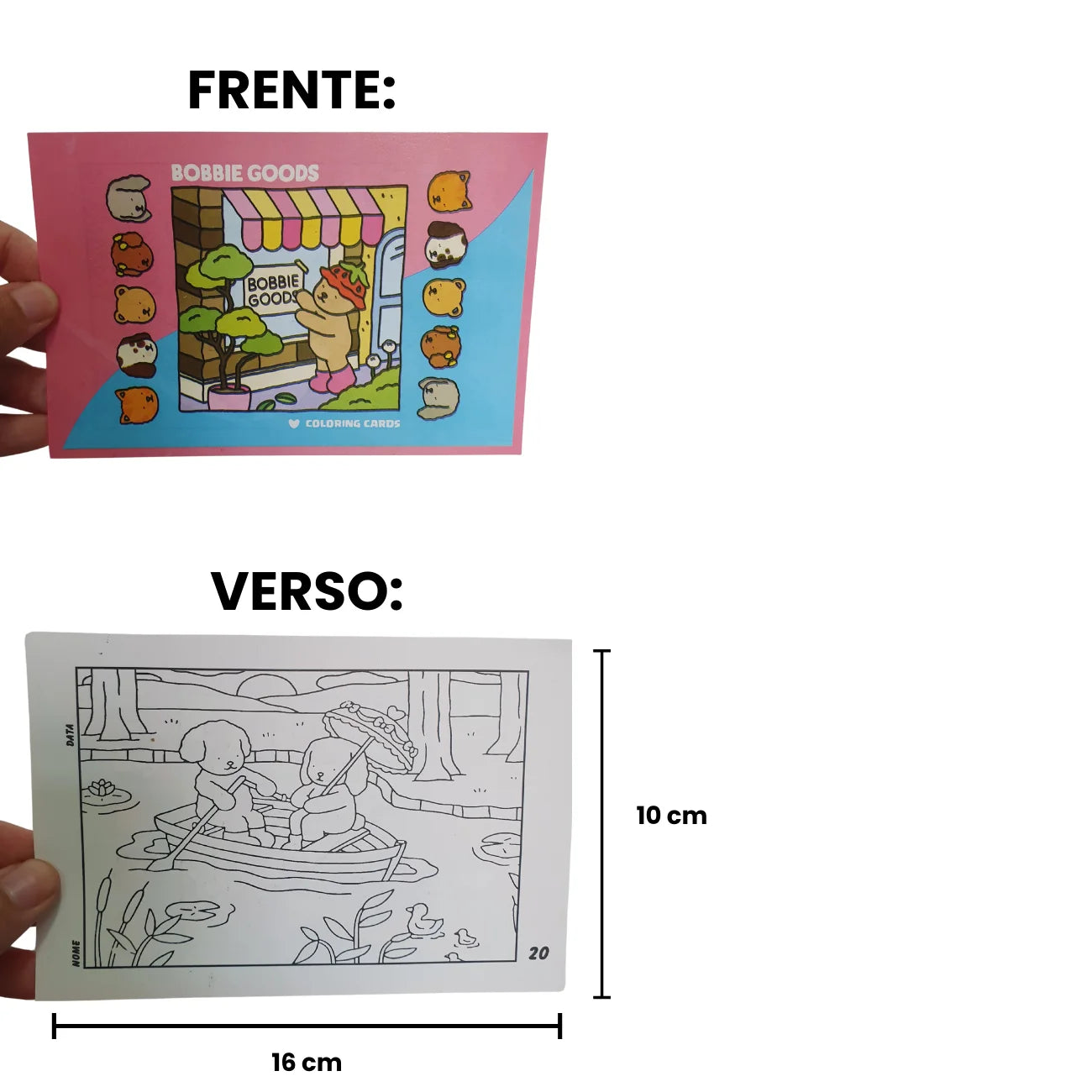 Cards Colecionáveis Bobbie Goods com Desenhos Surpresas Para Colorir Bramble