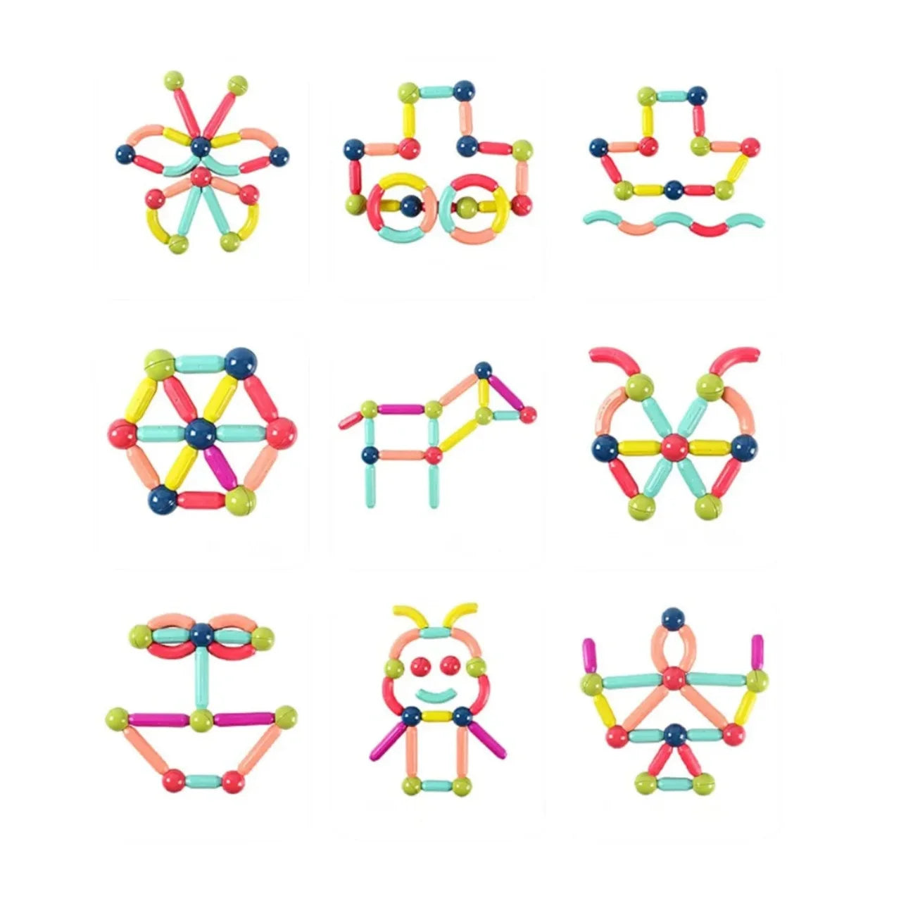 Blocos de Montar Magnéticos Brinquedo Educativo para Construção - Bramble