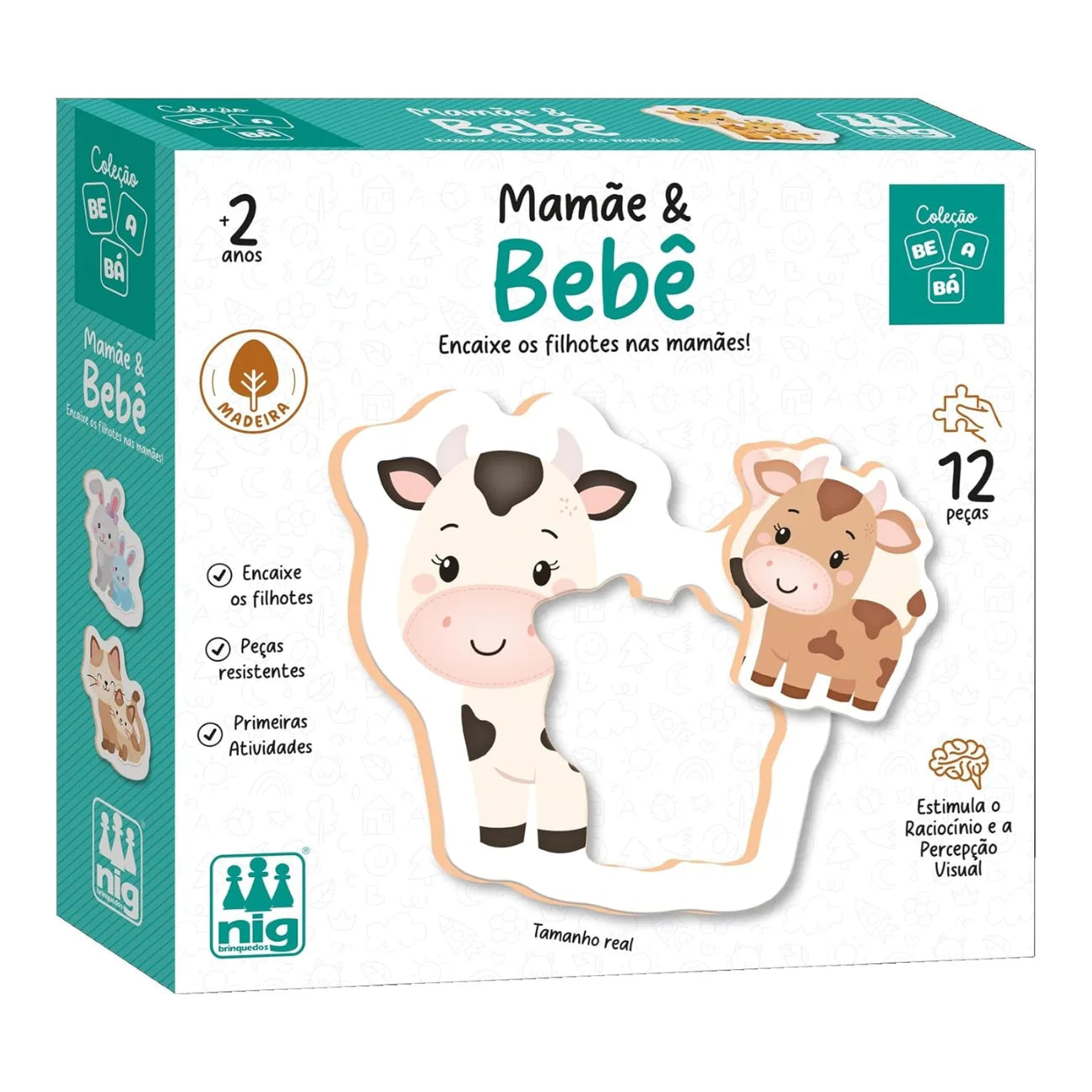 Jogo Educativo de Encaixe Mamãe e Bebê - Estimula Coordenação, Raciocínio e Percepção Visual Bramble