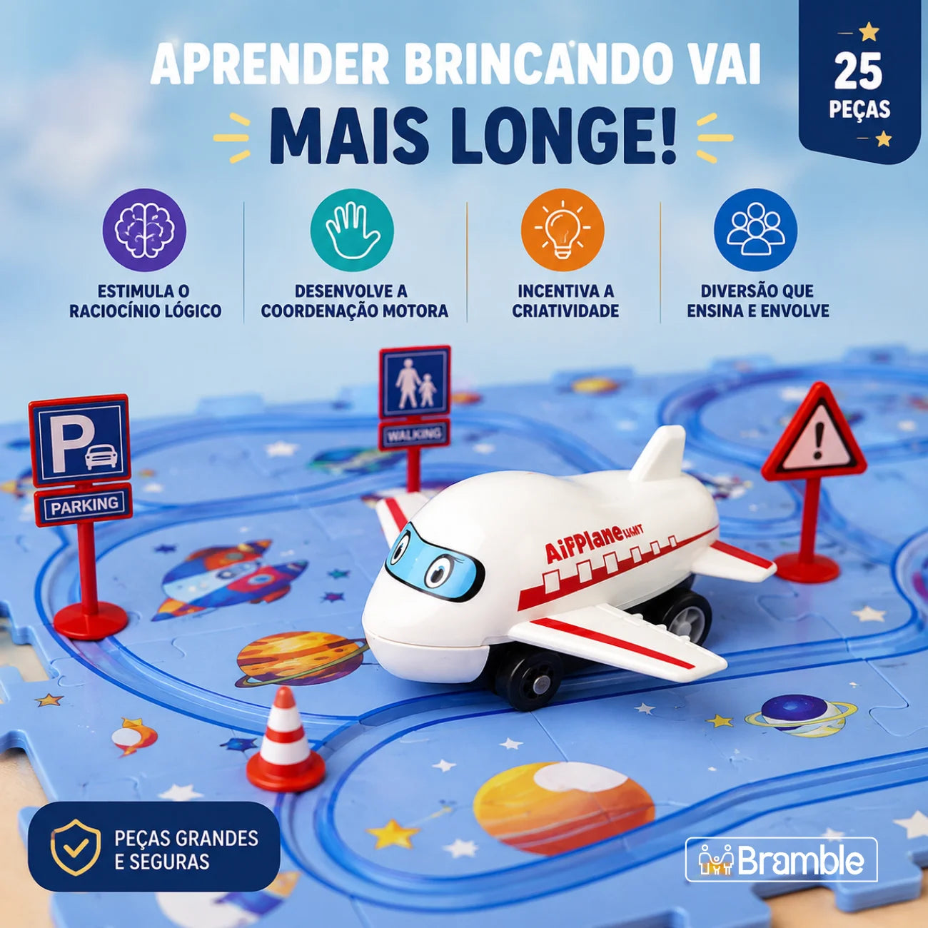 Brinquedo Pista de Montar Quebra Cabeças Bramble
