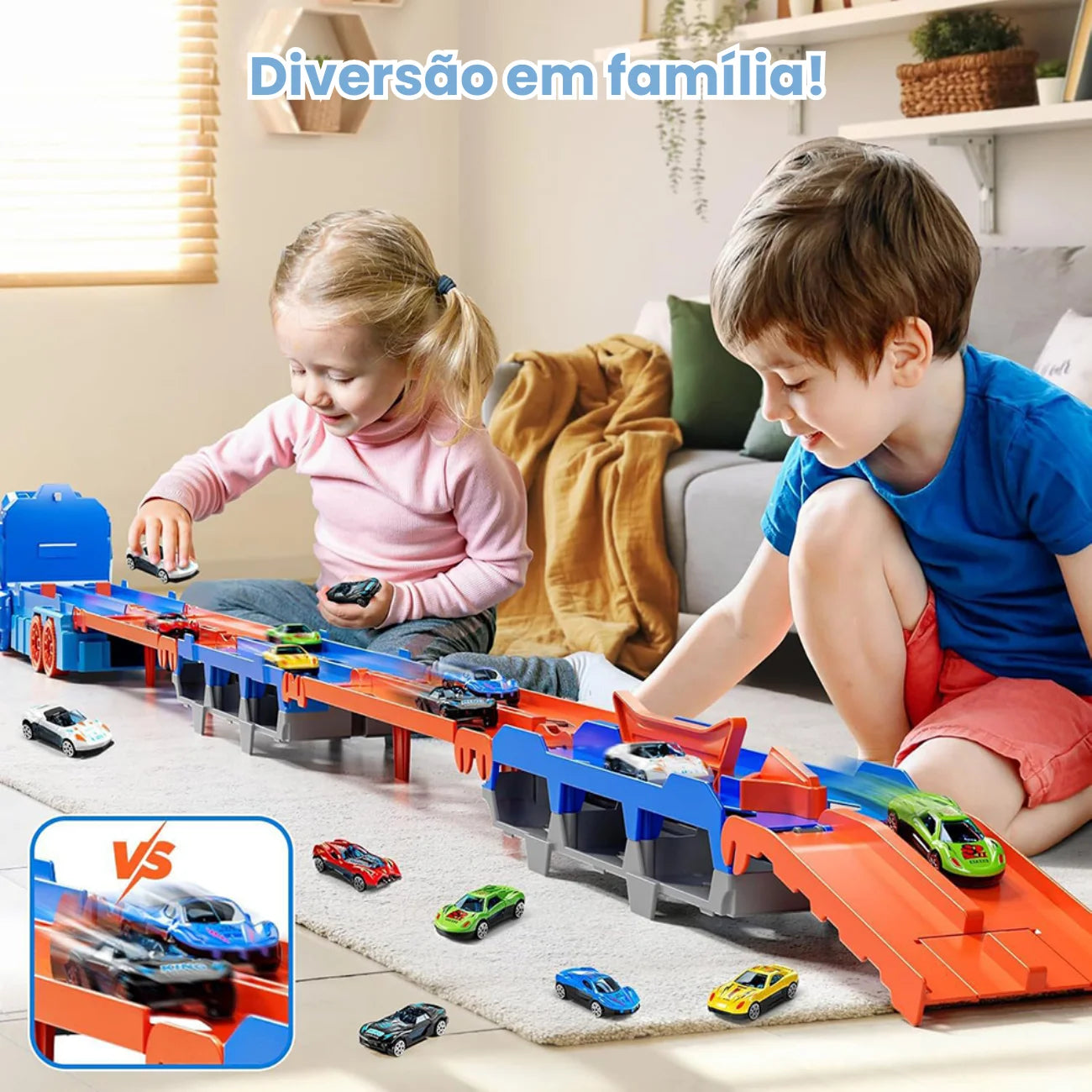 Brinquedo Caminhão Cegonha Dinossauro REX Engole Carros 3 em 1 Pista Radical Bramble