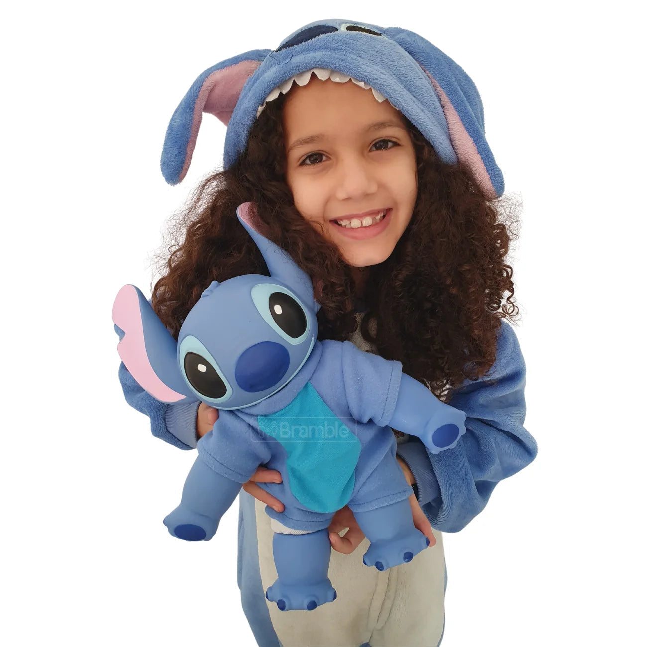 Boneco Stitch Pelúcia Original com Roupinha e Certidão de Nascimento Disney Roma Brinquedos