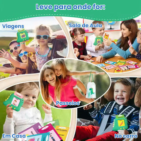 Leitor de Cartões Bilingue: Aprender Inglês Brincando 224 Palavras
