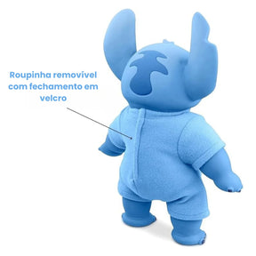 Pelúcia Stitch com Roupinha e Certidão de Nascimento Macio e Cheiroso Disney