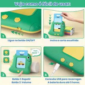 Leitor de Cartões Bilingue: Aprender Inglês Brincando 224 Palavras