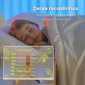 Quadro Mágico LED Educativo para Desenhos e Recados Criativos