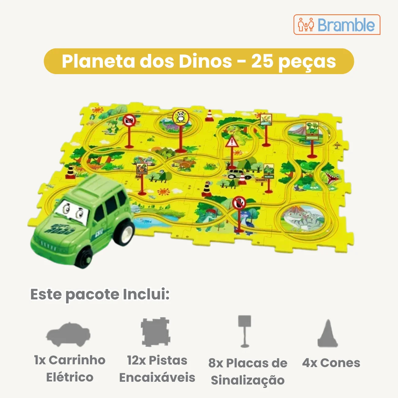 Brinquedo Pista de Montar Quebra Cabeças Bramble