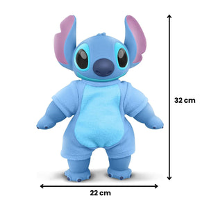 Pelúcia Stitch com Roupinha e Certidão de Nascimento Macio e Cheiroso Disney