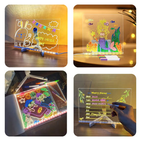 Quadro Mágico LED Educativo para Desenhos e Recados Criativos
