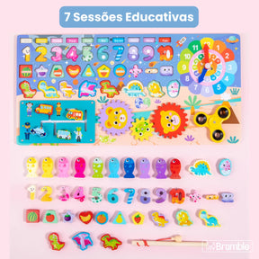 Tabuleiro Educativo Sensorial 7 em 1 Montessori para Desenvolvimento e Relaxamento Infantil Bramble