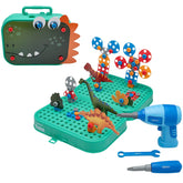 Kit de ferramentas brinquedo infantil com parafusadeira e maleta de montar