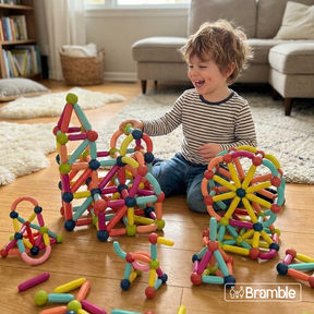 Brinquedo Blocos de Montar Magnéticos para Coordenação Motora e Raciocínio Brastoy