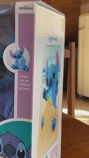 Pelúcia Stitch com Roupinha e Certidão de Nascimento Macio e Cheiroso Disney