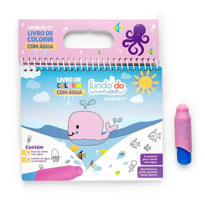 Livro de Colorir e Pintar com Água Aquabook Dinossauros Divertidos Leo e Leo