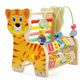 Brinquedo Educativo 3 em 1 Montessori: Ábaco Colorido, Aramado e Cubos Didáticos Bramble